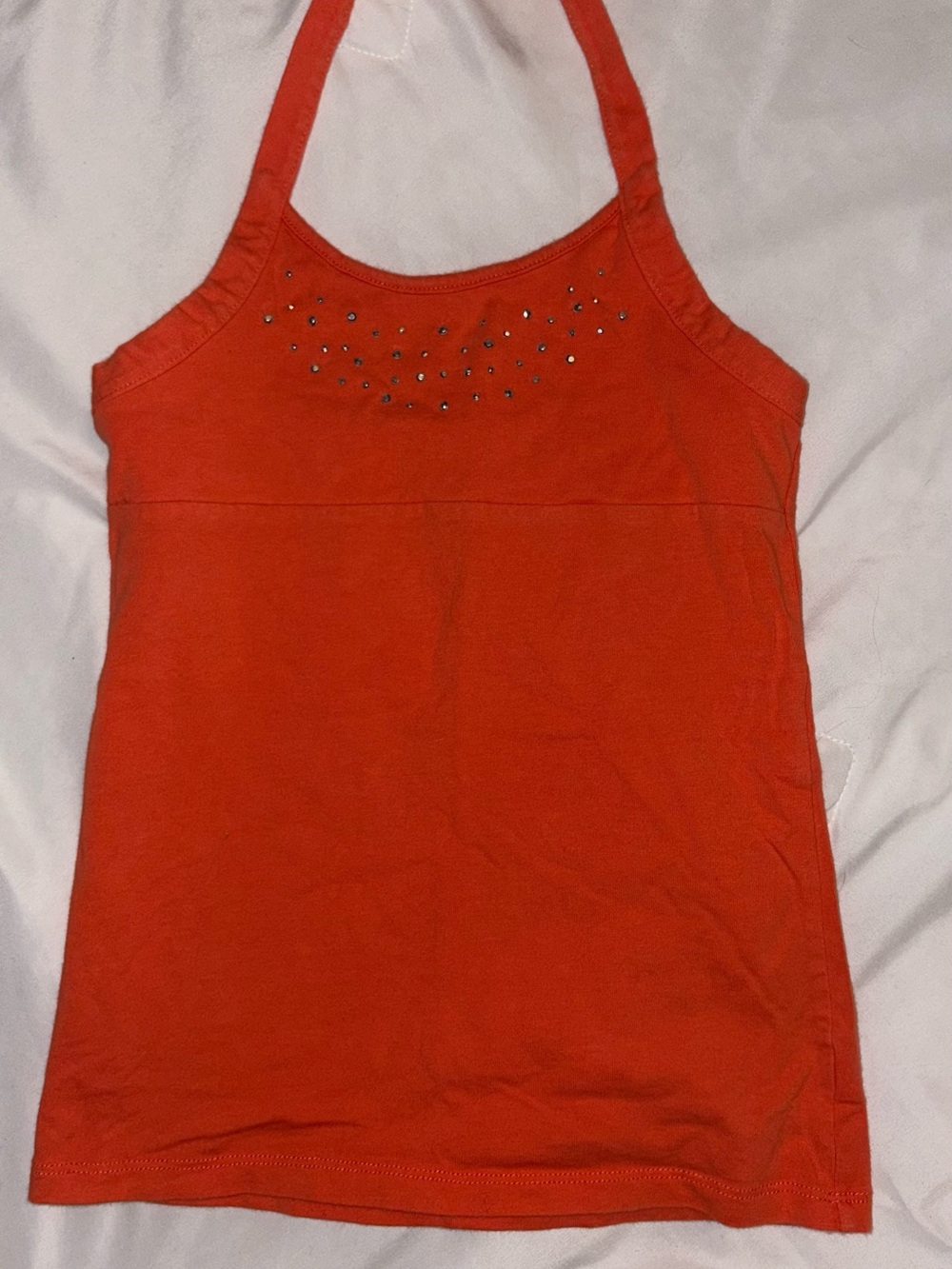 The Children's Place Red Halter Tank with Stud Accent
